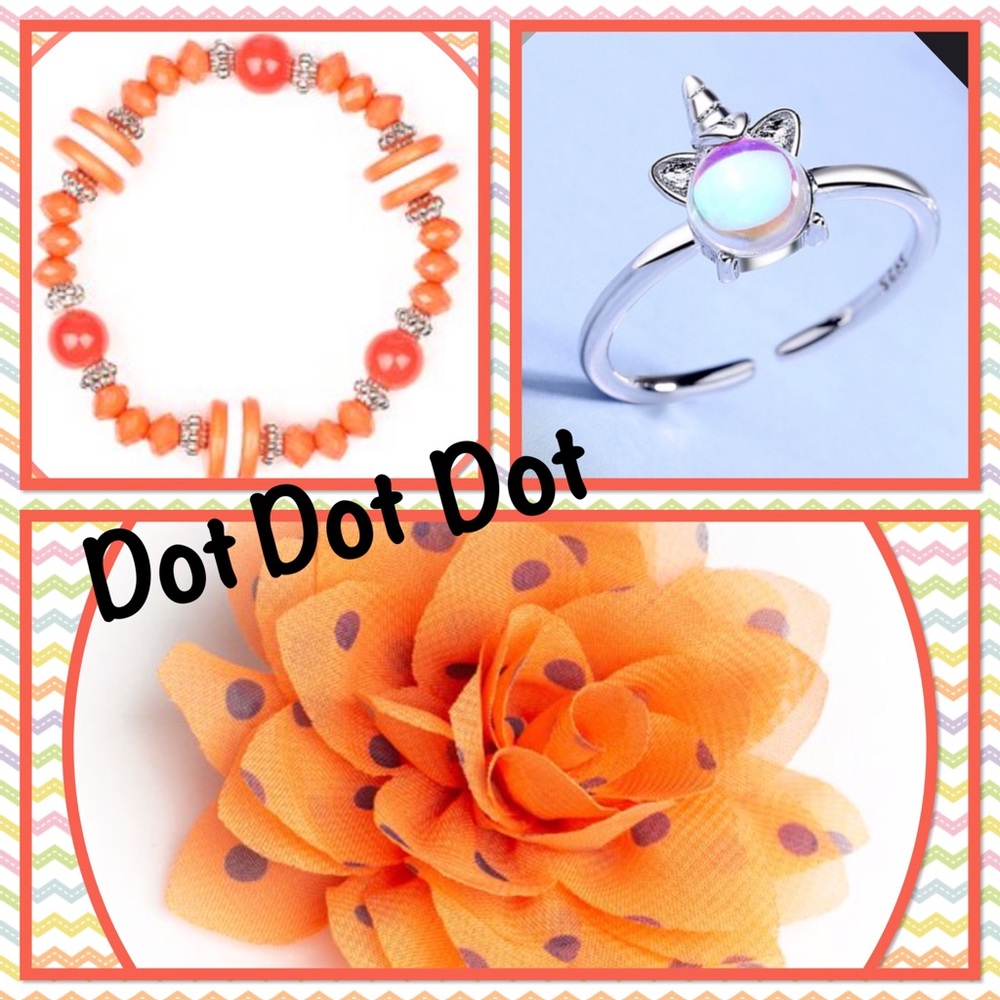 🍊New🍊Adorable hair clip, bracelet & ring🍊